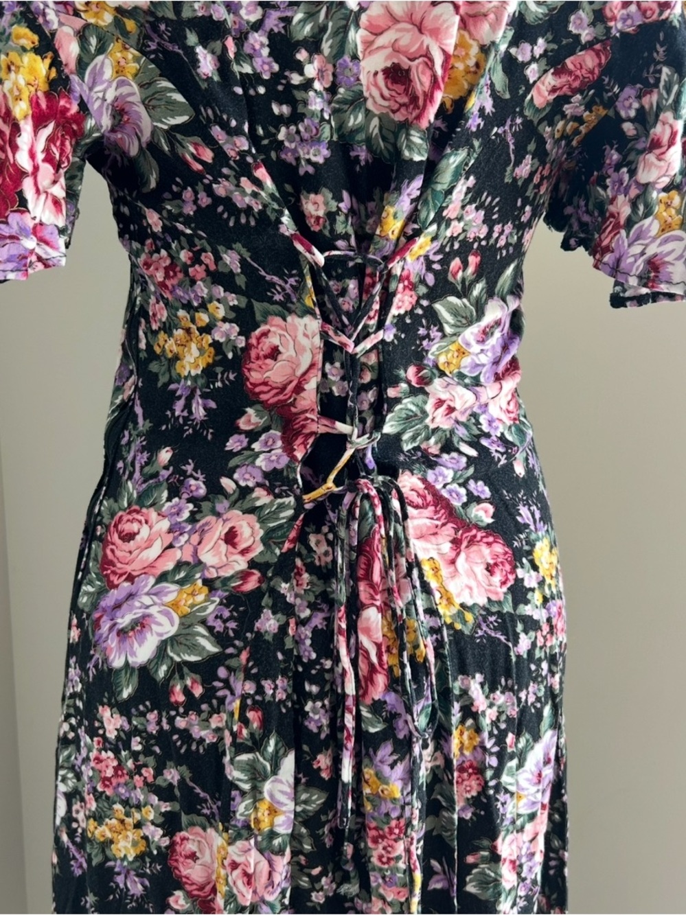 Source Unknown Black Floral Maxi Dress - Picture 3 of 7